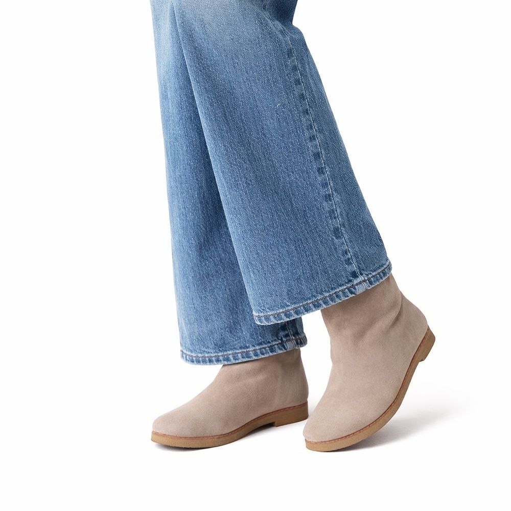 Lauren Manoogian Suede Size 39 US 9 Alpaca Blend Lined Tan Leather Boots